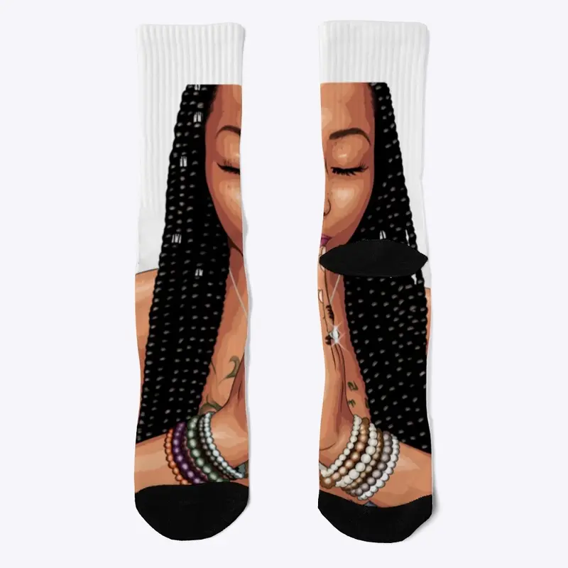 Men's Vixen White Socks 